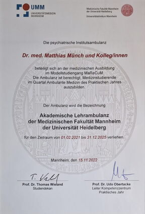 Zertifikat UMM